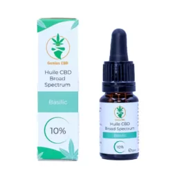Huile de CBD broad spectrum Basilic - 10%