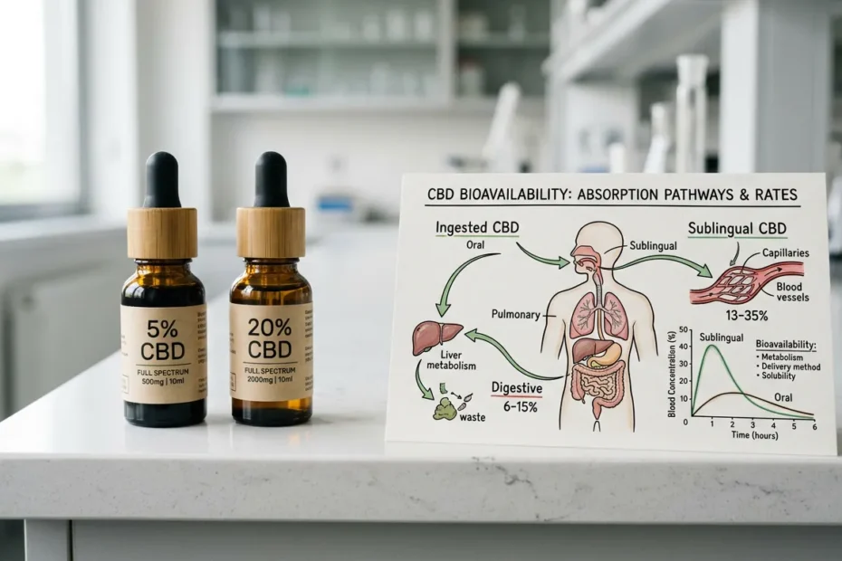 taux CBD biodisponibilité efficacité